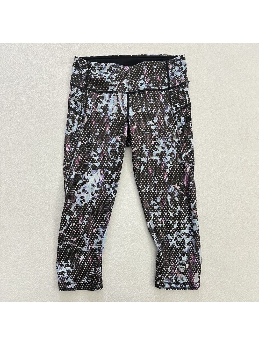 Lululemon Run Top Speed Crop Full-On Luxtreme Floral Sport Tranquil Blue Multi 4